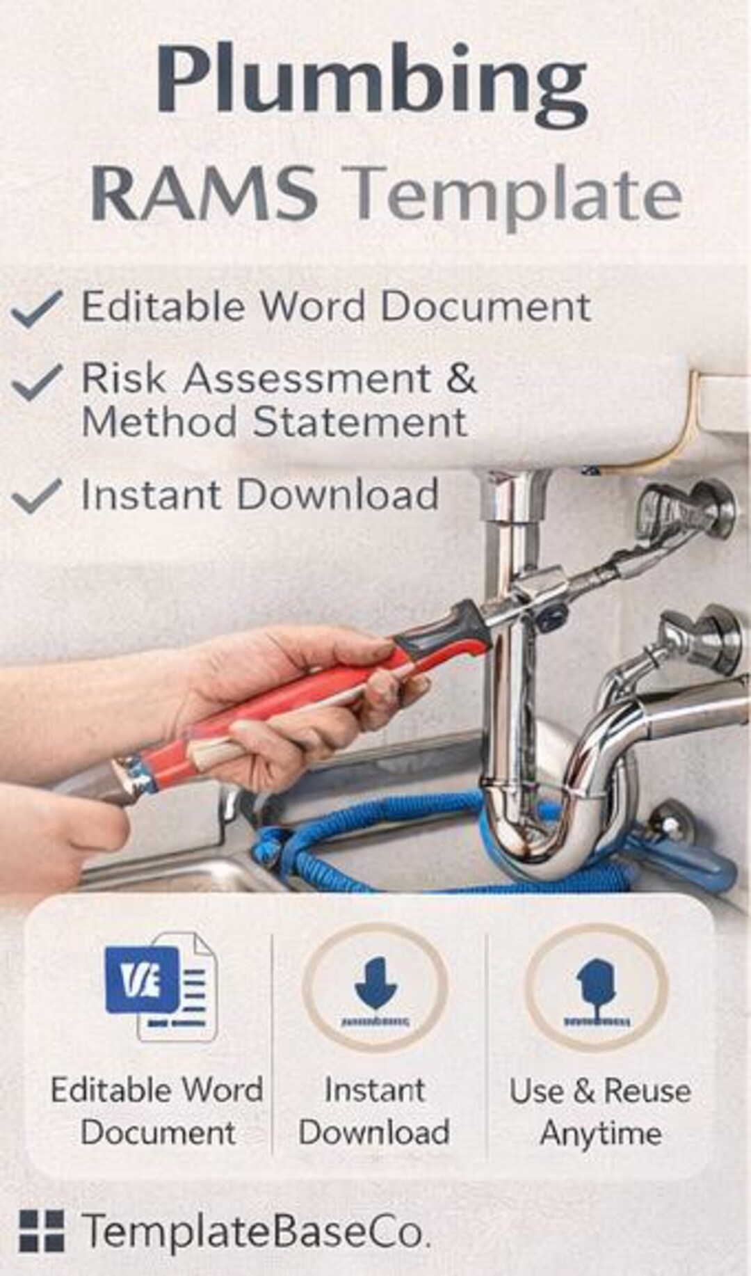 Plumber RAMS Template | Method Statement | Editable Document | Health ...