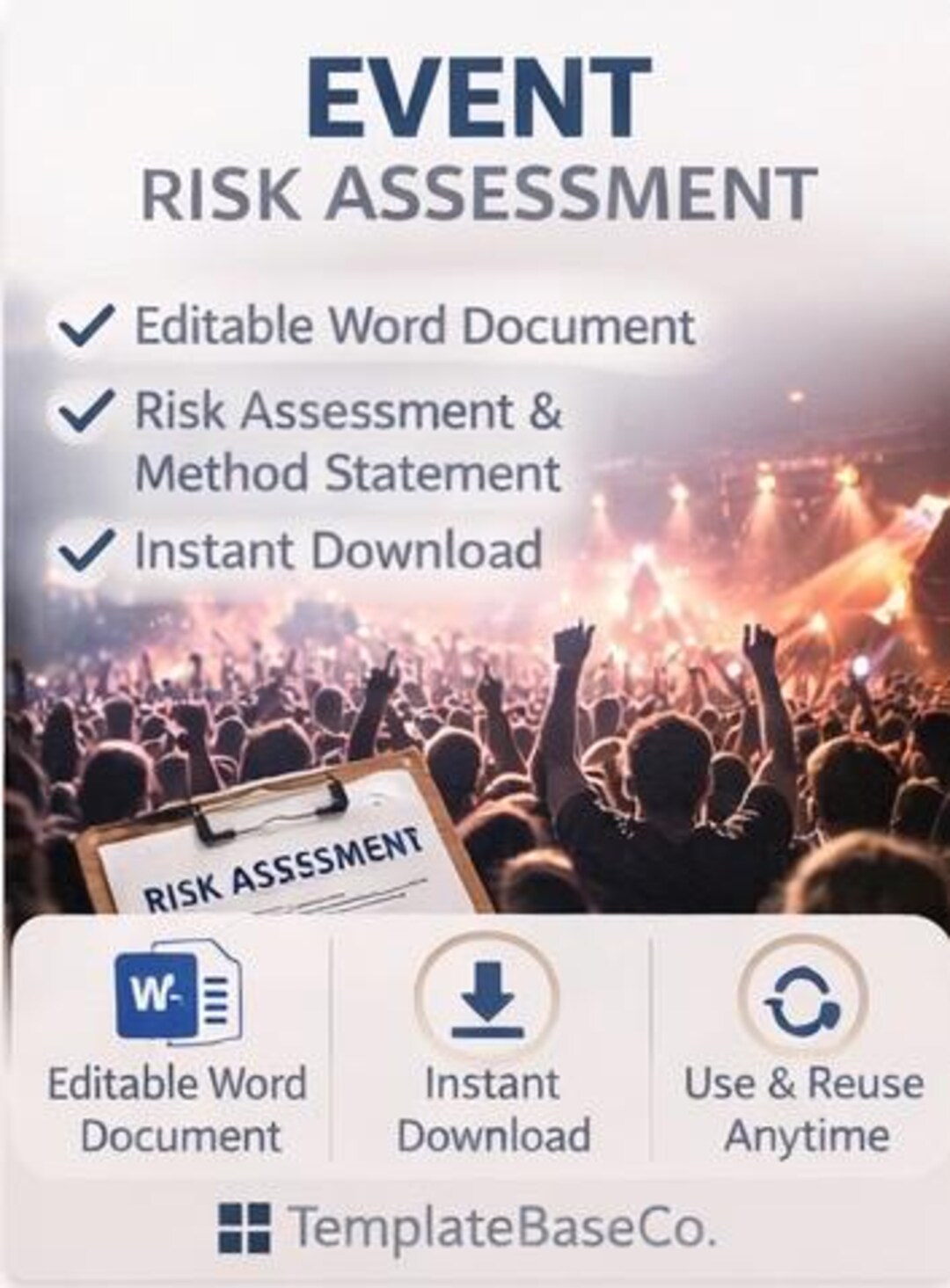 Event Risk Management Form Event Risk Assessment Template | Editable Word Safety Document ...