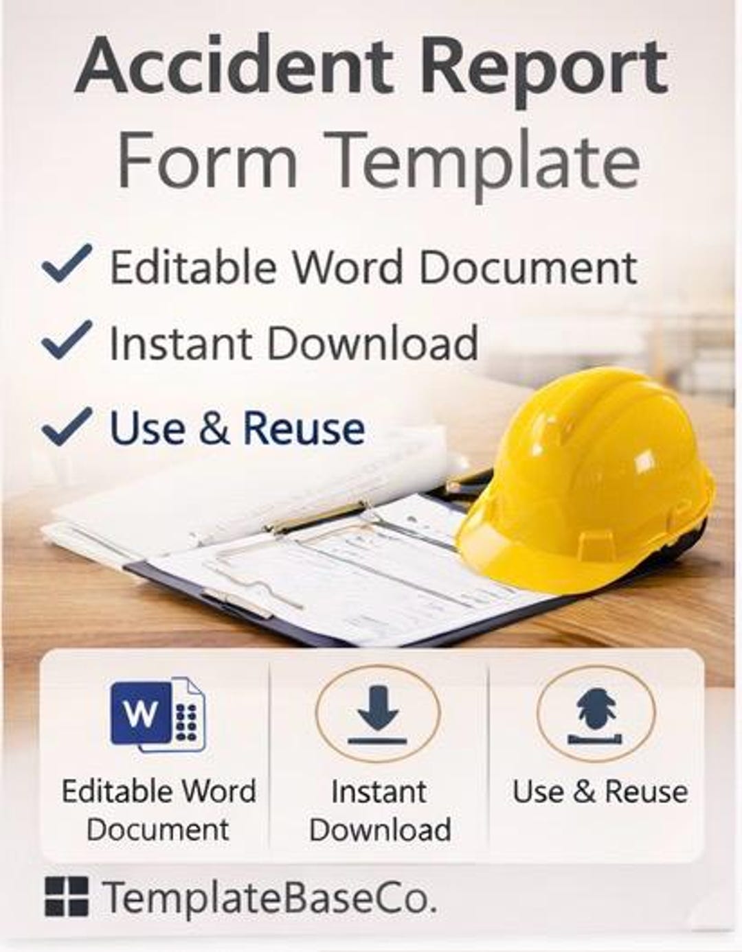 Accident Report Form Template | Workplace Incident Report | Health ...