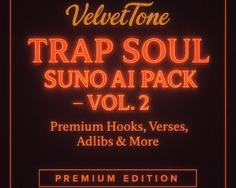 トラップソウル スノ AI パック Vol.2 | プレミアムエディション フック、バース、アドリブ、ムードプロンプト | プロンプトライティングパック