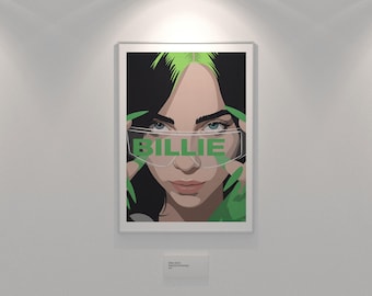 Billie Eilish Digital Printable Wall Art Poster Pop Singer Room Decor