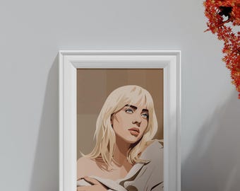 Billie Eilish Digital Printable Wall Art Poster Pop Singer Room Decor