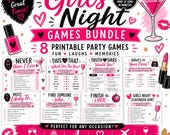 Girls Night Games Bundle, Printable Girls Night Games, Bachelorette Game, Girls Trip Games, Party Games Women, Sleepover Games PDF