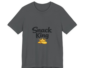 Camiseta Snack King / Camiseta informal con diseño de corona de snack