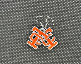 Pendientes personalizados impresos en 3D / Pendientes ligeros recubiertos de resina / De clip o con perforación / Pasadores de plata o oro / Diseño personalizado