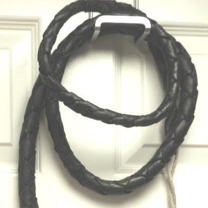 Vintage Leather Bull Whip - Brown - Large - 76&quot;  Bullwhip