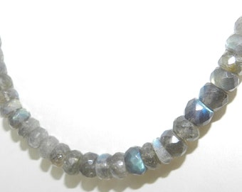 18" Authentic Labradorite Necklace Sterling Clasp