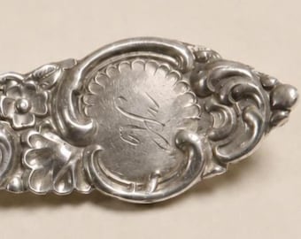 Antique Sterling Strawberry  Shiebler Fork Floral 4.75 Inch