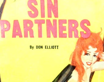 Vintage Sin Partners Pulp Paperback – Don Elliott – Evening Reader ER 764