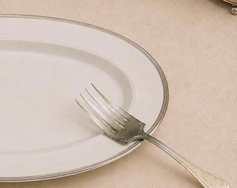 Vintage 1930s Serving Fork,  Silverplate Cold Meat Fork, W&R