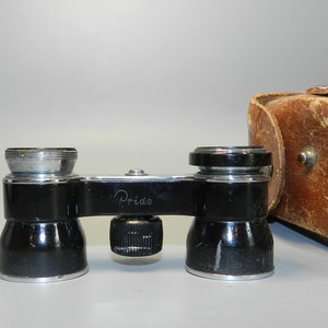Vintage Pride Opera Glasses - Adjustable -Small - with Leather Case - Need Restoration