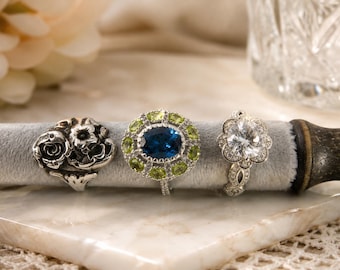 Vintage Sterling Silver Rings  Sz 7, 9 Lot of 3