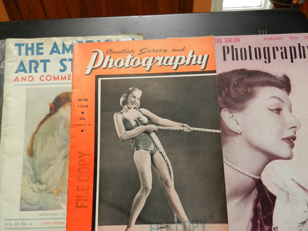 3 Vintage Art Photography Magazines Nudes 1950's 1926 american Art
