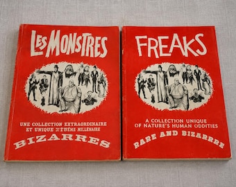 Vintage Circus Human Oddities Program Set – English & French
