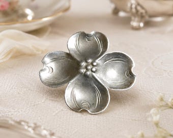 Vintage Stuart Nye Sterling Silver Dogwood Pin Brooch