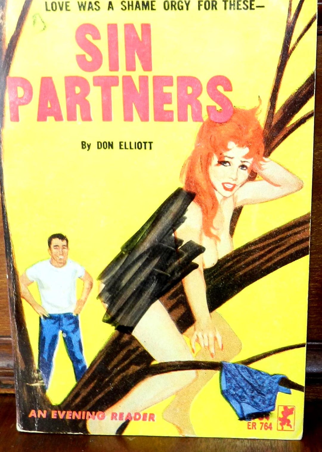 Vintage Sin Partners Pulp Paperback – Don Elliott – Evening Reader ER ...