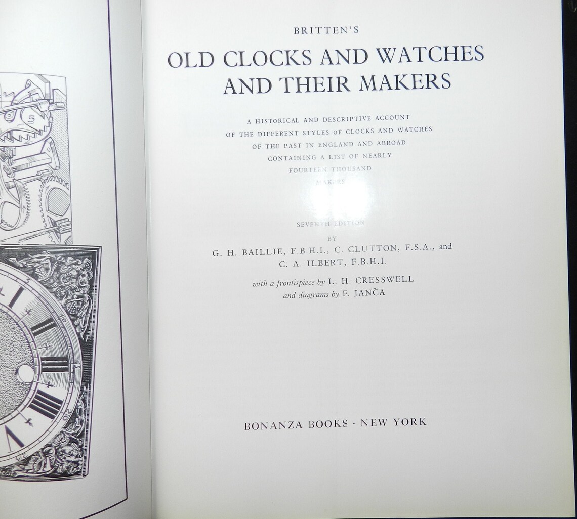 Vintage Britten's Old Clocks and Watches and Their Etsy