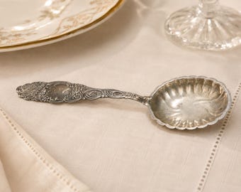 Antique Sterling Silver Berry Spoon 1895  Saart Brothers