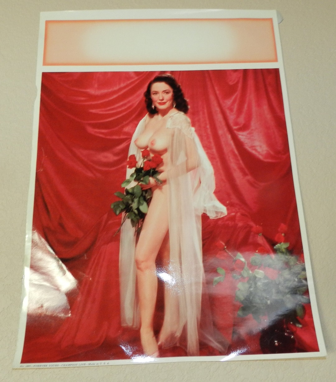 Mature Content - Vintage Large Female Nude Pin-up Poster - "forever ...
