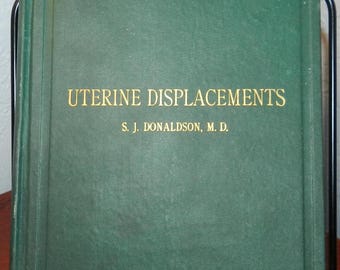 Rare Antique Medical Book “Uterine Displacements” by S.J. Donaldson M.D. – 1883 Gynecology