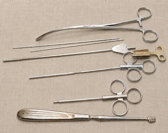 Vintage  Medical Instrument Lot – Jen-Sal Clamps & Probes – Curated Set of 7