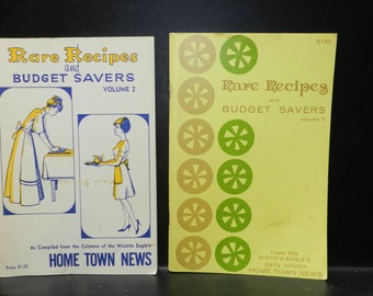 2 Vintage "Rare Recipes & Budget Savers "  1978 Volumes 2 and 3