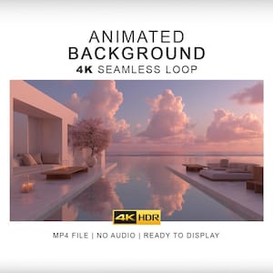 Blossom Spa | Ambient-Hintergrundvideo – Nahtlose 4K-Ambiente-Clips (Digitaler Download)