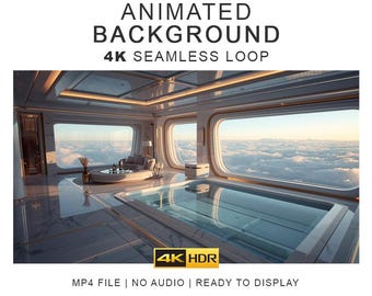 Sky Retreat Ambient Background Video – 4K Seamless Loop Ambience Clips (Digital Download)