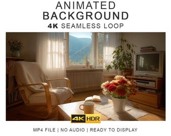 Cozy Coffee Ambient Background Video | 4K Seamless Loop, Relaxing Scene (Digital Download)