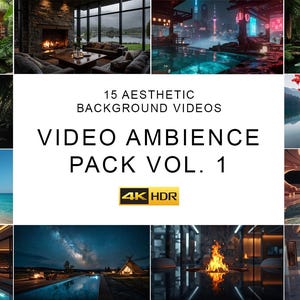 15 Ambient Background Videos – 4K Loopable Ambience Clips (Digital Download)