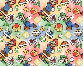 Super Mario-verjaardagscadeaupapier - Mario All Stars verjaardagscadeaupapier - Luigi Cadeaupapier - IronMan - Yoshi - Princess Peach - Toad