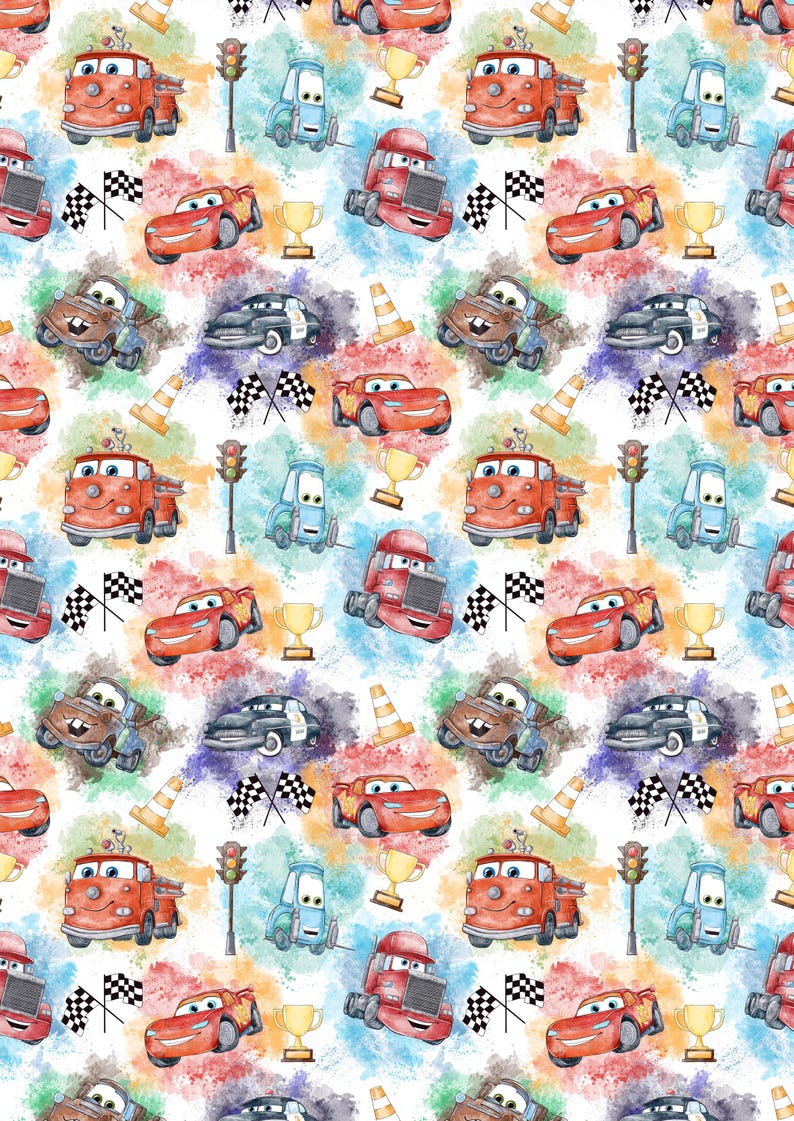 DISNEY CARS Birthday Wrapping Paper Disney Personalised Gift Wrap