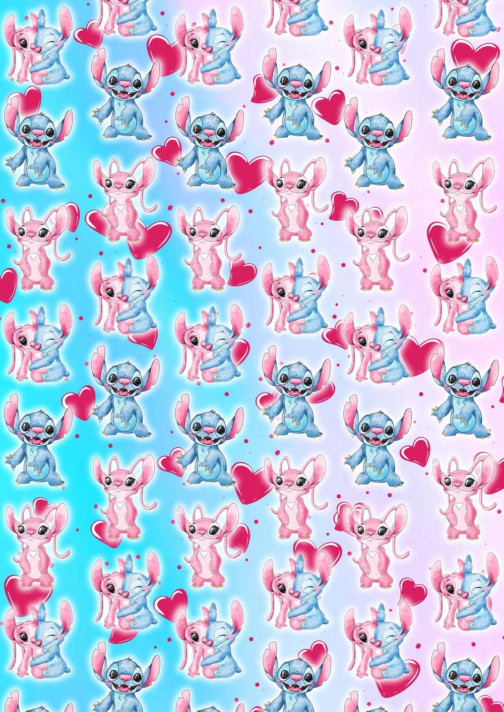 STITCH AND ANGEL Wrapping Paper - Disney Gift Wrap - Disney Stitch ...