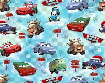 DISNEY CARS kerstcadeaupapier - Disney's Cars kerstcadeaupapier - Bliksem McQueen - Mater - Disney Lightning McQueen-verpakking