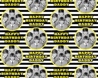 THE BEATLES Personalised Birthday Wrapping Paper - The Beatles Personalised Birthday Gift Wrap - The Beatles Gift Wrapping - The Beatles