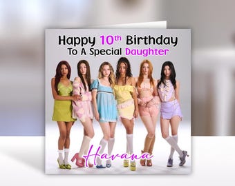 KATSEYE gepersonaliseerde verjaardagskaart - Katseye verjaardagskaart - Katseye Band verjaardagskaart - Katseye gepersonaliseerde verjaardagskaart - Kpop - Saja