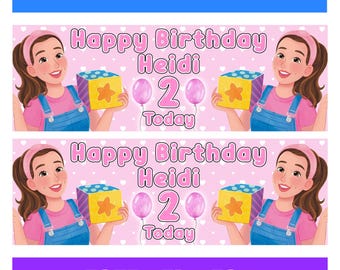 MS RACHEL Personalised Birthday Banners - Miss Rachel Birthday Banners - Ms Rachel Backdrop - Miss Rachel Banners - Girl Pink Banners