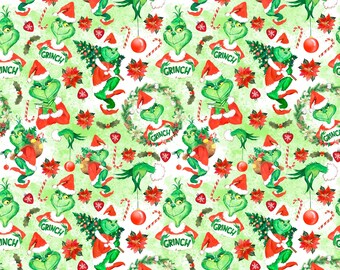 Personalised Grinch Christmas Wrapping Paper Rolls - 61cm