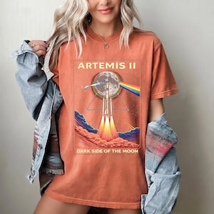 Camiseta de la misión Artemis II, camiseta de la misión lunar, camiseta del lanzamiento del cohete, camiseta del programa espacial, camiseta Comfort Colors® del vuelo lunar 2026