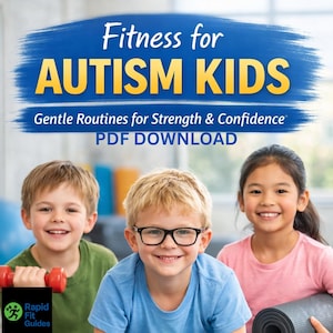 Guide de remise en forme pour les enfants autistes | Activités de mouvement sensorielles | Cahier d'exercices pour le TDAH et l'autisme | Support corporel calme imprimable