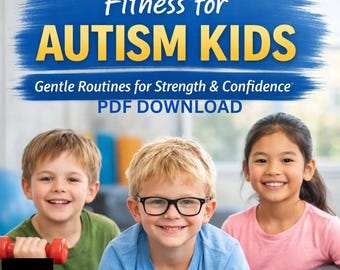 Autism Fitness Guide for Kids | Sensory Friendly Movement Activities | ADHD & Autism Exercise Workbook | Calm Body Support Printable