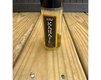 Vintage Hai Karate Aftershave Splash Bottle 4oz Leeming 20% Prop