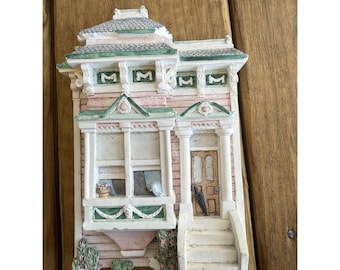 Vintage 1993 Brian Baker's Deja Vu "1682 City Cottage" Resin 3D Wall Plaque