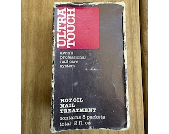 Vintage 1982 Avon Ultra Touch Professional Hot Oil nail treatment 8 Pack Prop