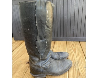 Botas vaqueras altas negras Tony Lama 6295 vintage para hombre, talla 9.5D. ¡Raras!