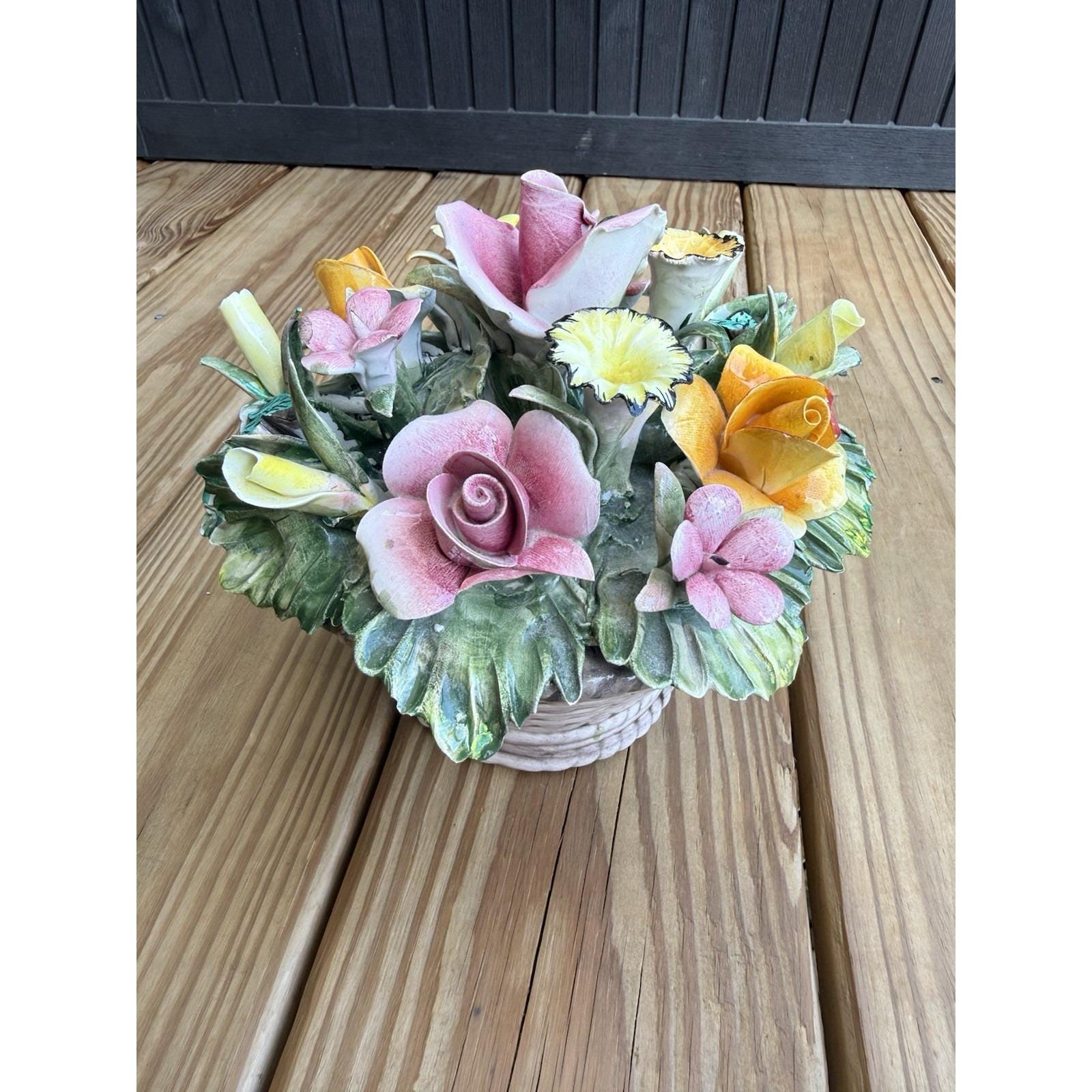 ヴィンテージ Capodimonte イタリア製 立体ローズ フラワーボウル Capodimonte Flowers - Etsy