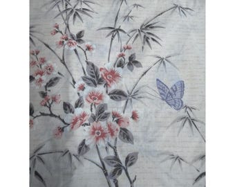 Sábana plana tamaño matrimonial con estampado floral de mariposas y estilo bohemio vintage de Lady Pepperell