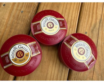 3 Vtg Roger & Gallet Paris Lavande Royale 5.2oz Sapone profumato Savon Fuori produzione