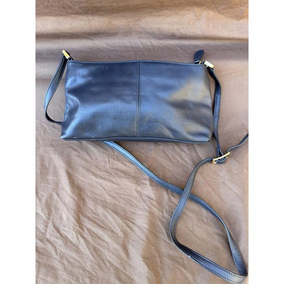 Vintage 90s Y2K ETIENNE AIGNER Black Leather Cross B… - Gem