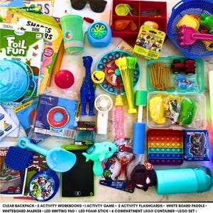 Kids Summer Activity Backpack | Water Play Kit, Travel Essentials, Concert Busy Bag
